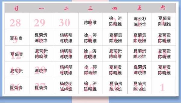 专家坐诊表